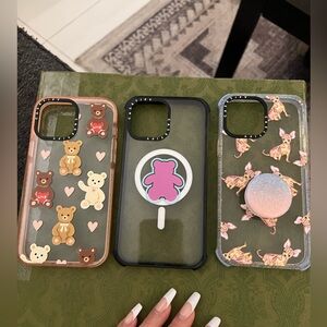 Each case $20 Casetify for IPhone 13 Pro Max (one w/pop socket) sold separately!
